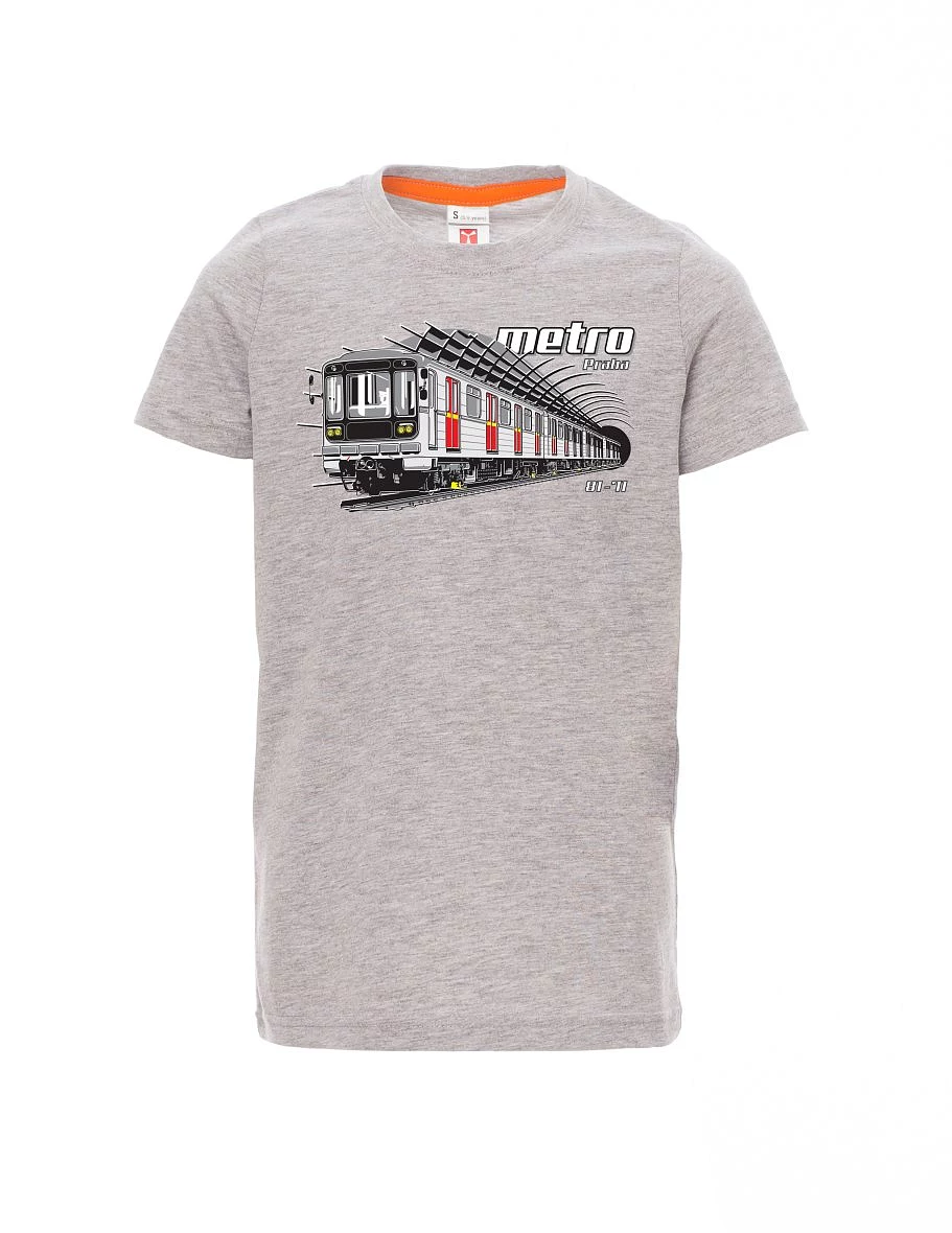 Dziecięcy t-shirt szary melange Metro 81-71