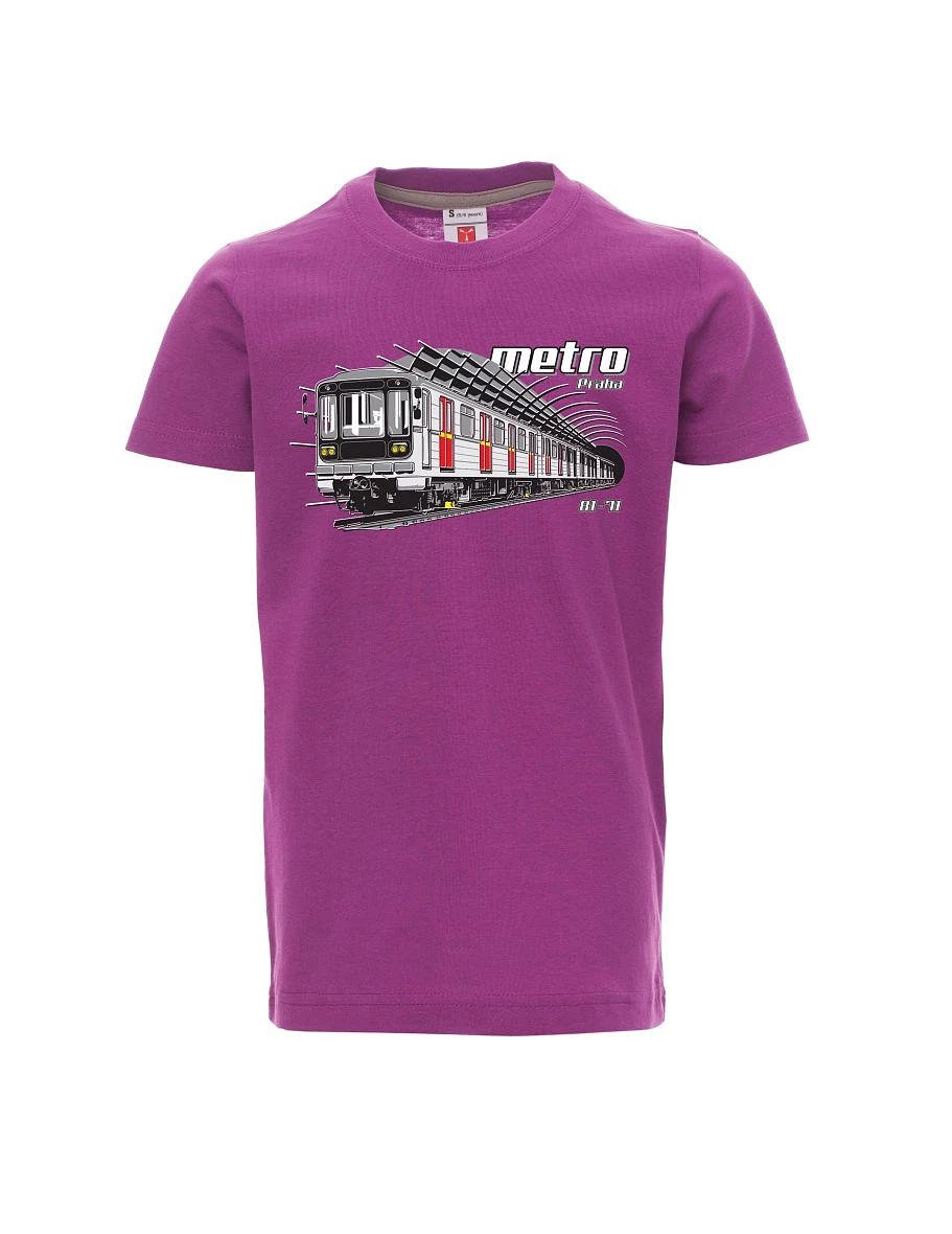 Dziecięcy t-shirt purpurowy Metro 81-71