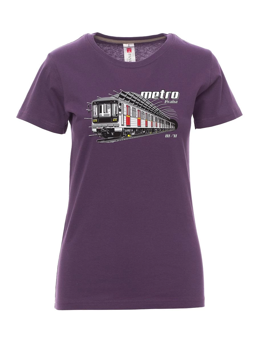 Damski t-shirt purpurowy Metro 81-71