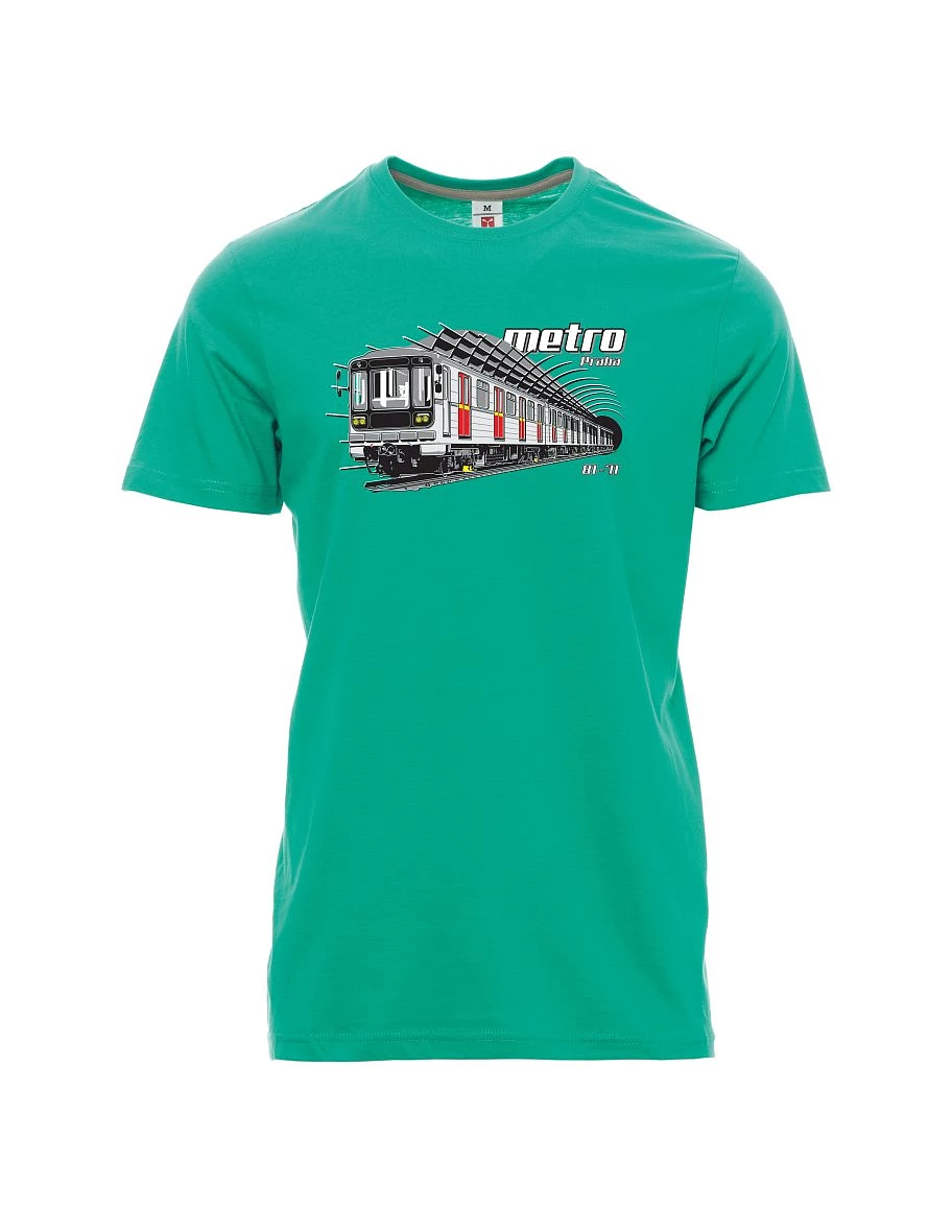 Męski t-shirt szmaragdy Metro 81-71