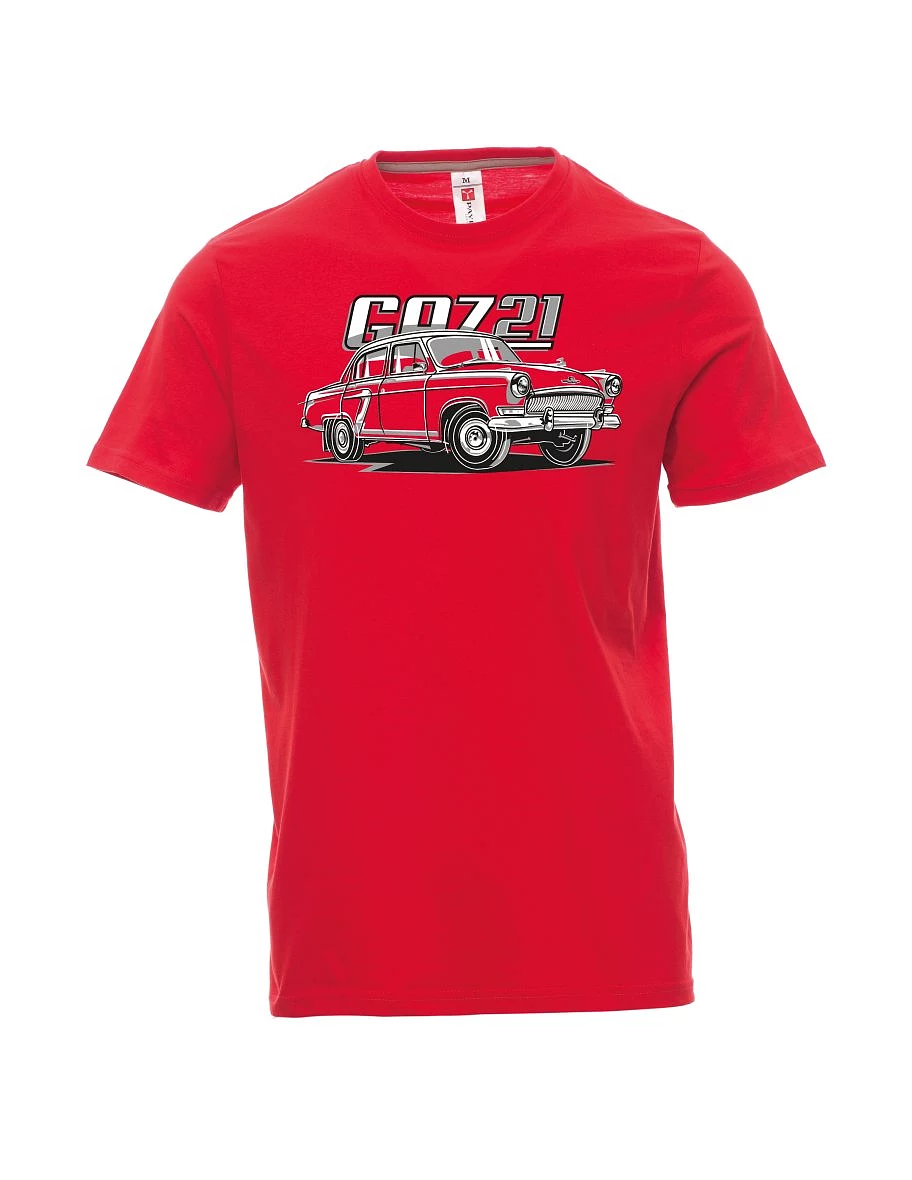 Męski t-shirt czerwony GAZ 21