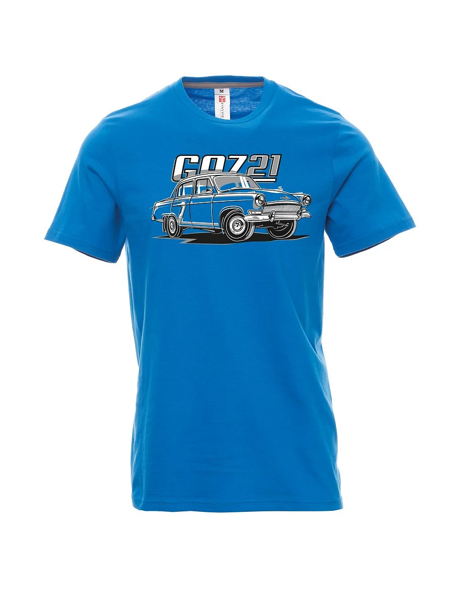 Męski t-shirt jasno niebieski GAZ 21