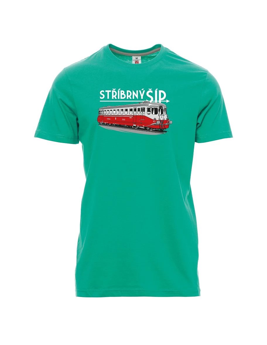 Męski t-shirt szmaragdy Srebrna strzała M 260 001