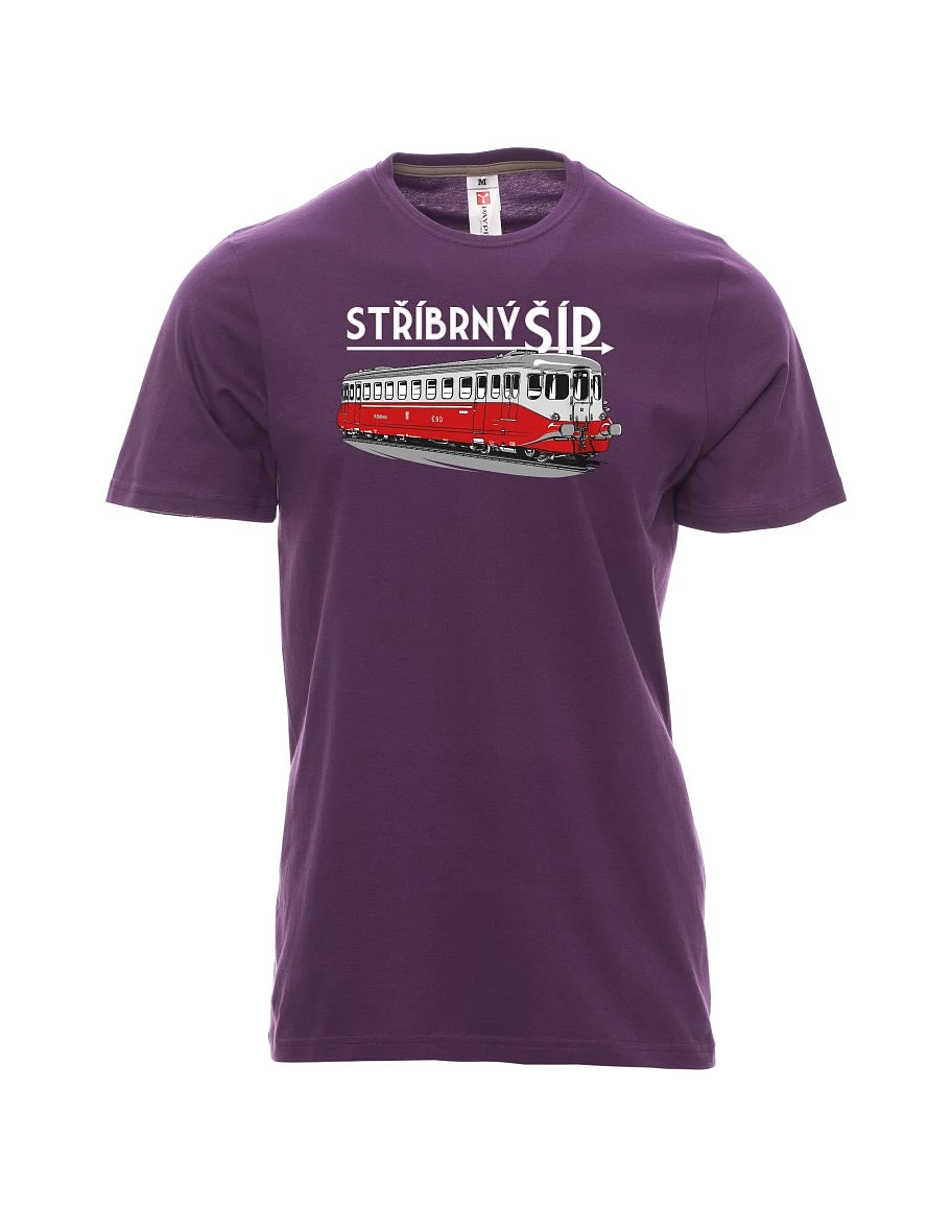Męski t-shirt purpurowy Srebrna strzała M 260 001