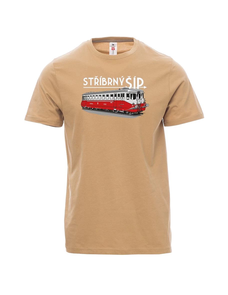 Męski t-shirt brązowy Srebrna strzała M 260 001