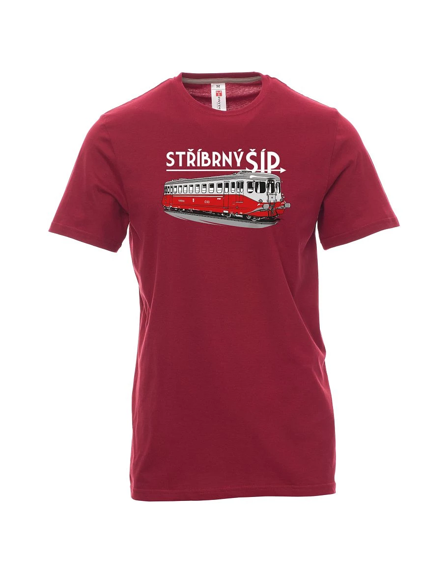 Męski t-shirt czerwony Srebrna strzała M 260 001