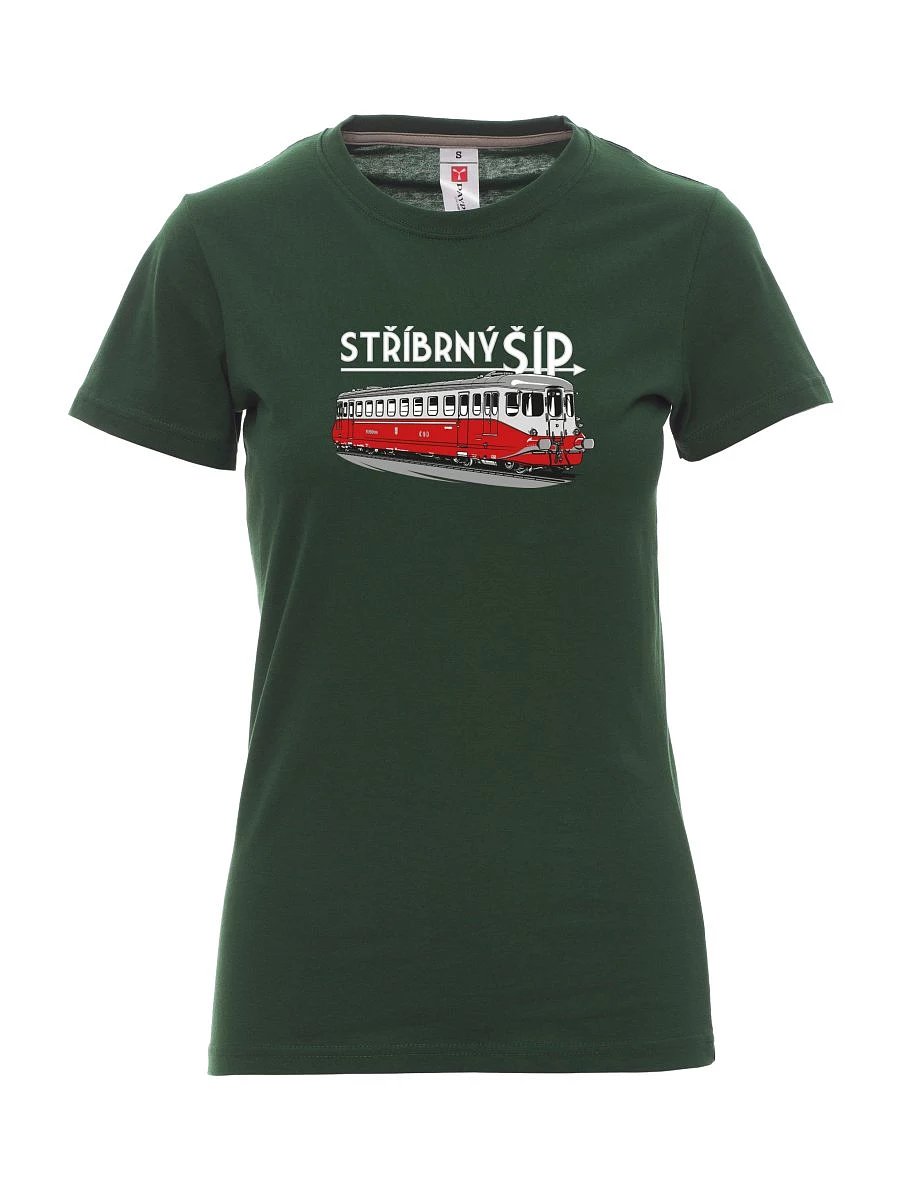 Damski t-shirt ciemnozielony Srebrna strzała M 260 001