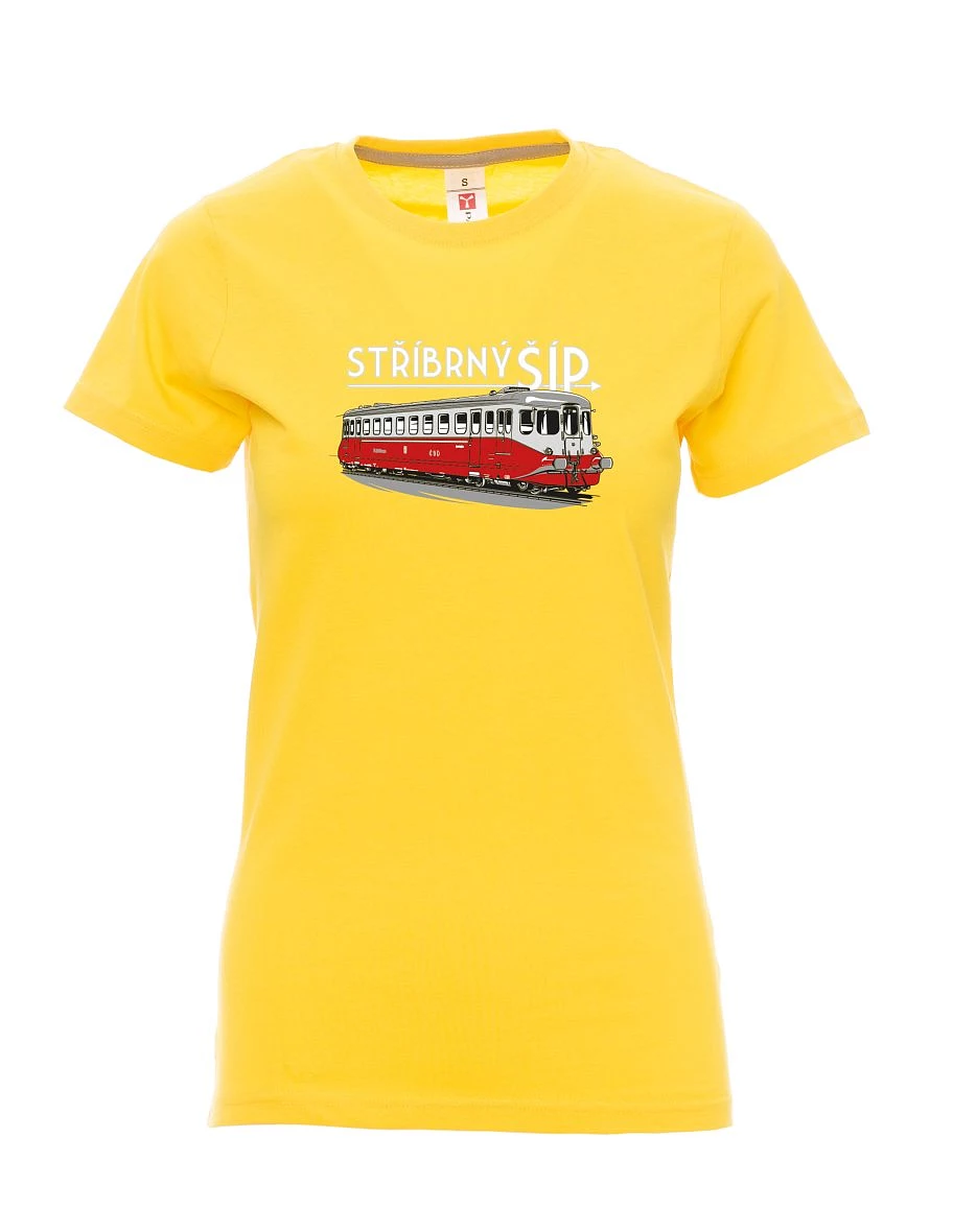 Damski t-shirt żółty Srebrna strzała M 260 001