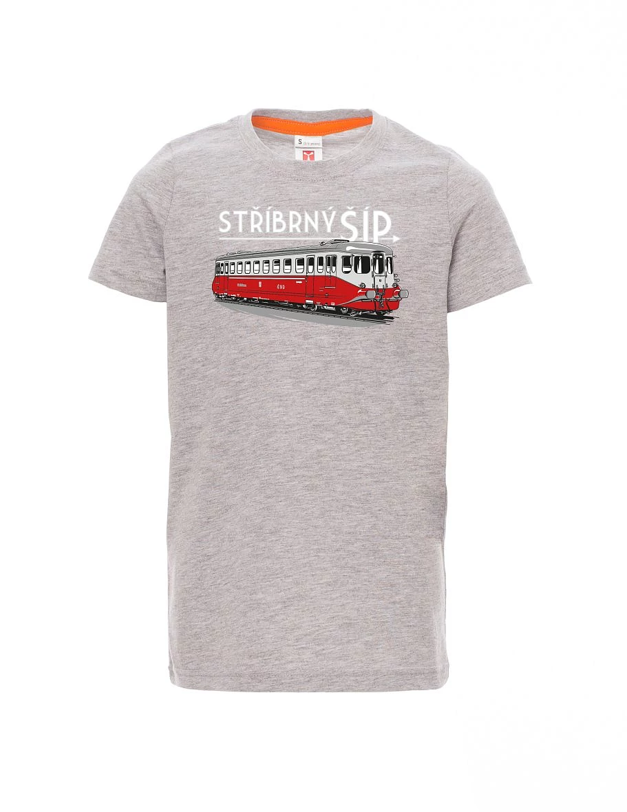 Dziecięcy t-shirt szary melange Srebrna strzała M 260 001