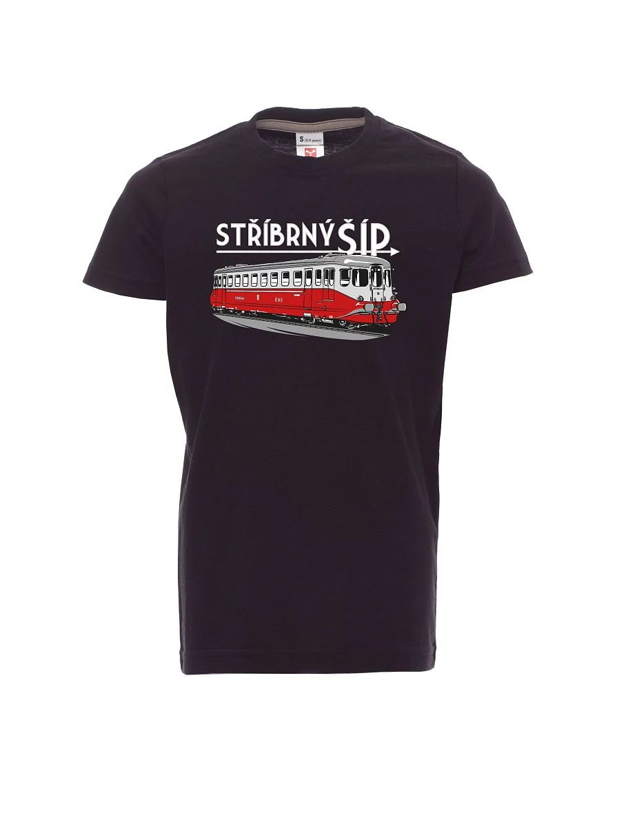 Dziecięcy t-shirt czarny Srebrna strzała M 260 001