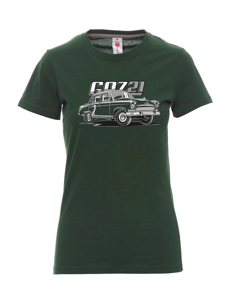 Damski t-shirt ciemnozielony GAZ 21