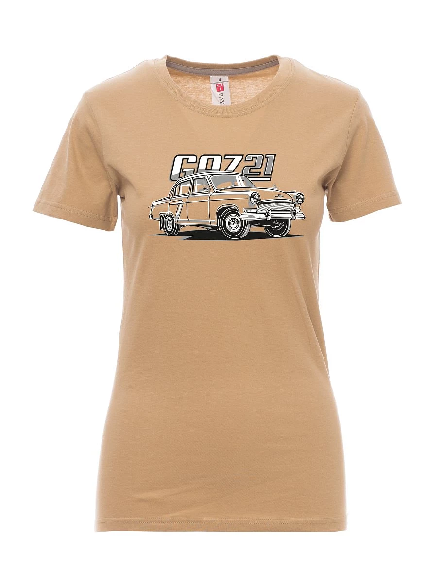 Damski t-shirt brązowy GAZ 21