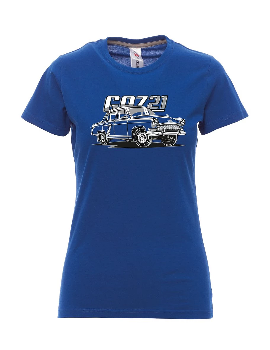 Damski t-shirt królewski niebieski GAZ 21