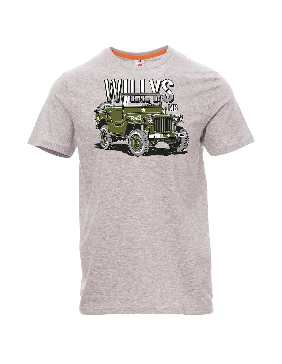 Męski t-shirt szary melanż Willys MB