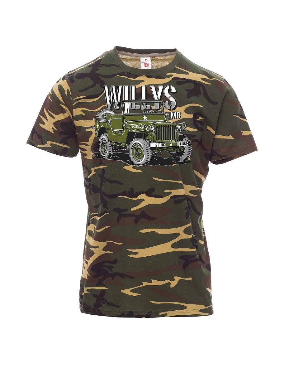 Męski t-shirt kamuflażWillys MB