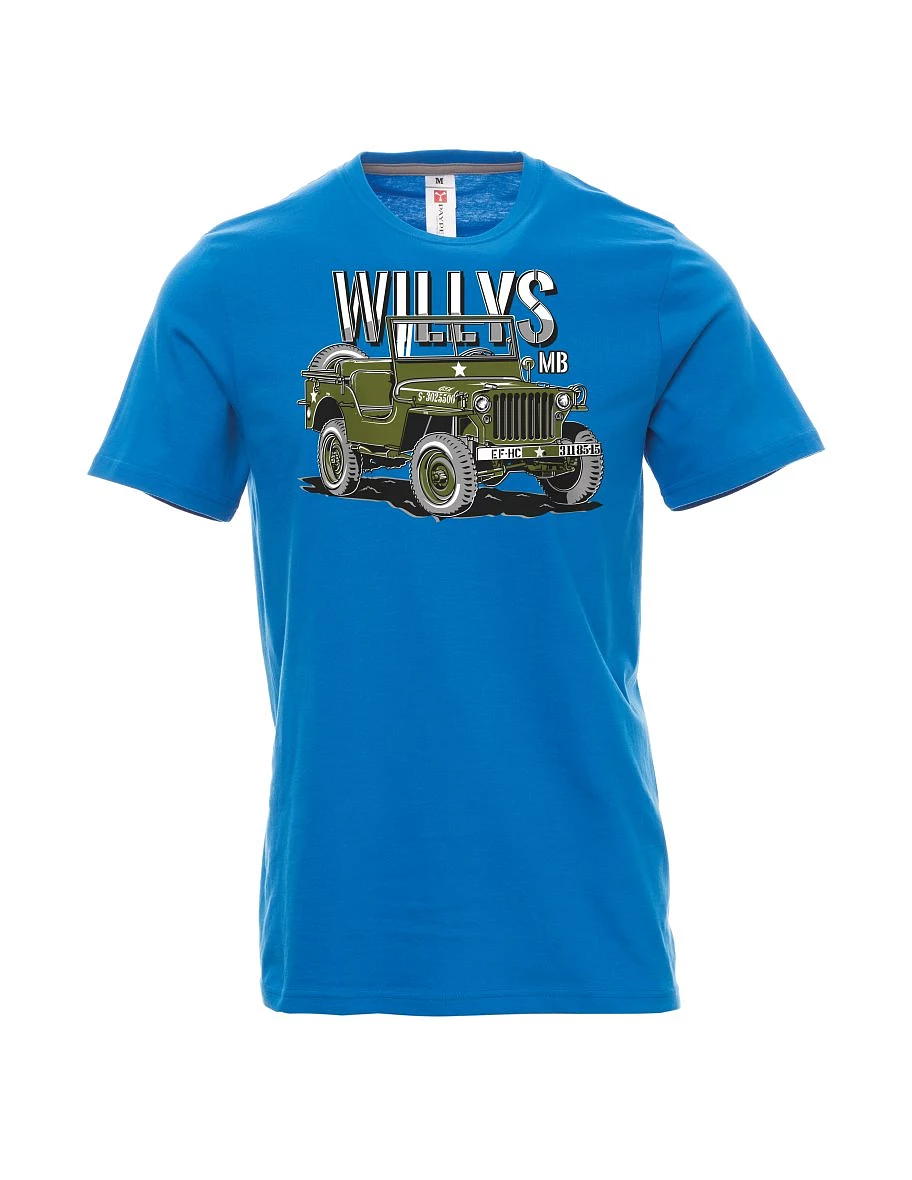 Męski t-shirt jasno niebieski Willys MB