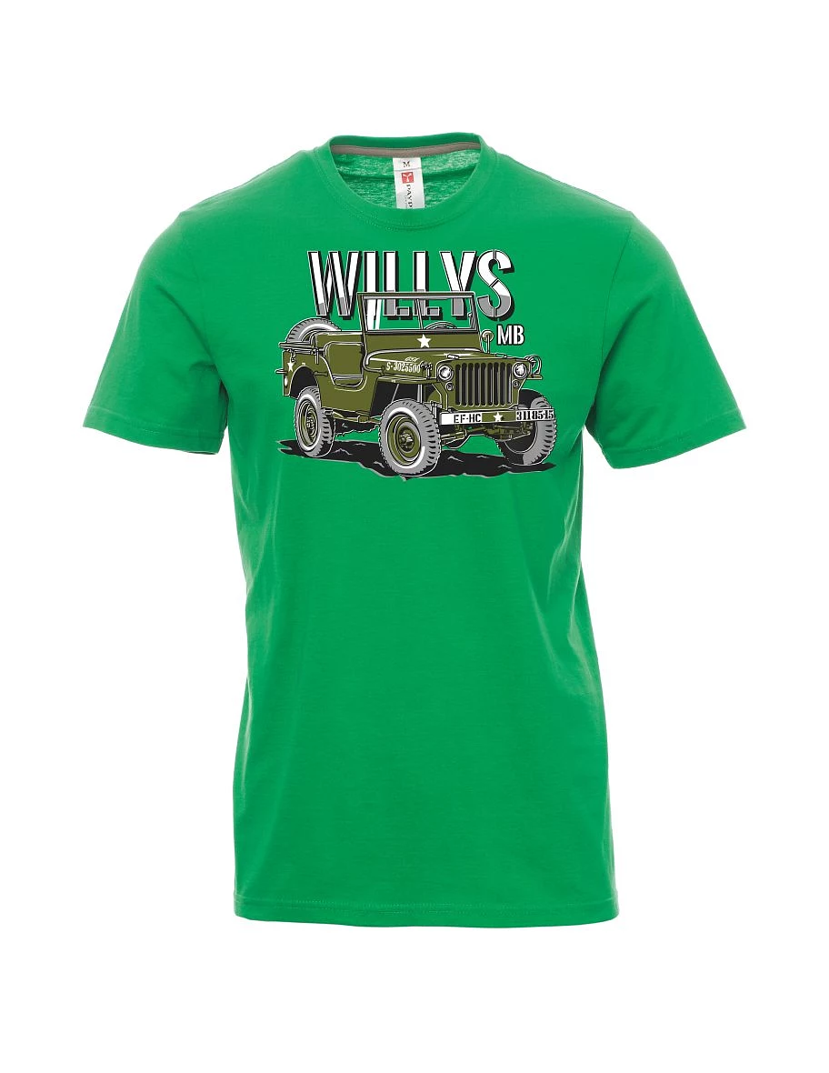 Męski t-shirt zielony Willys MB