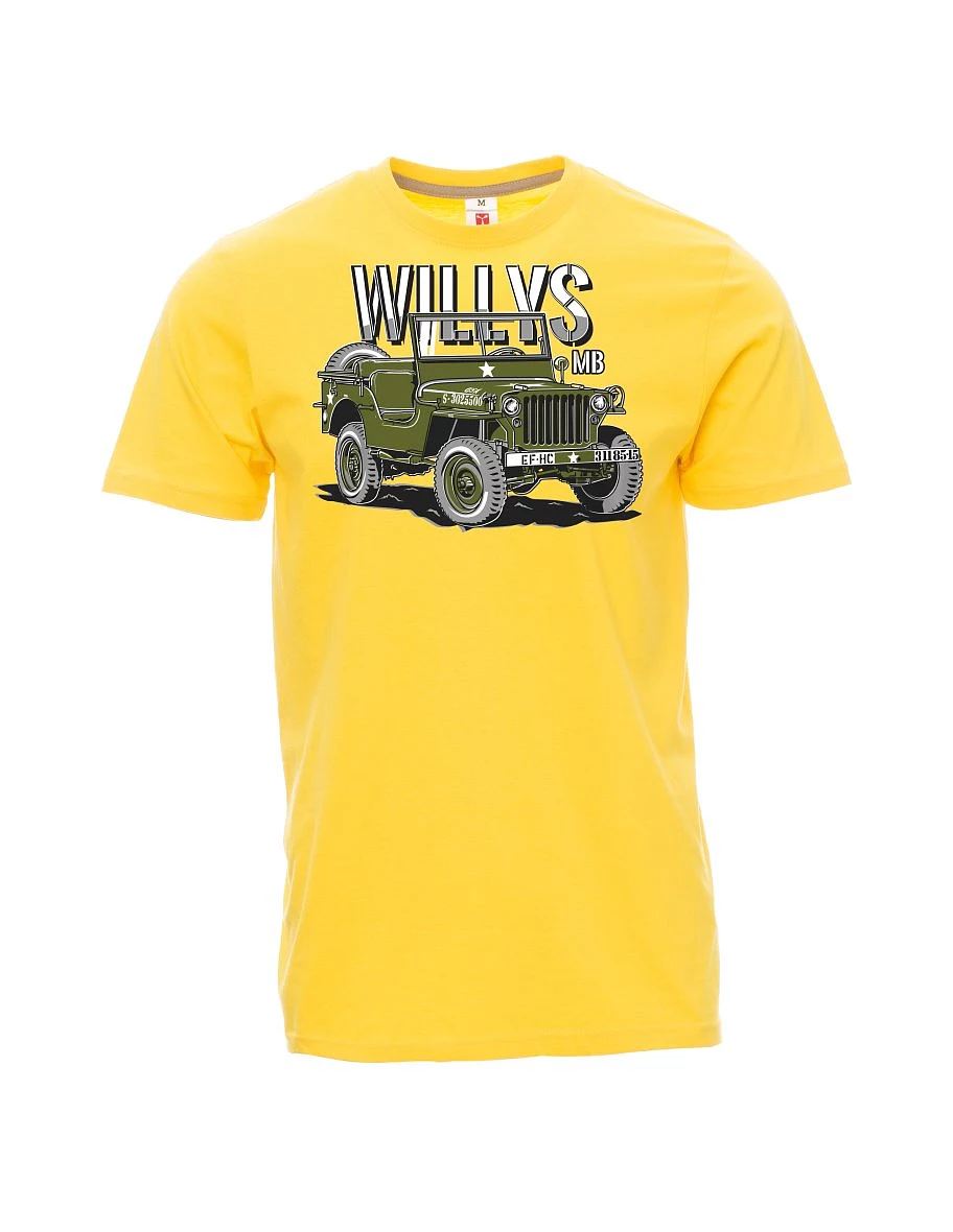 Męski t-shirt żółty Willys MB