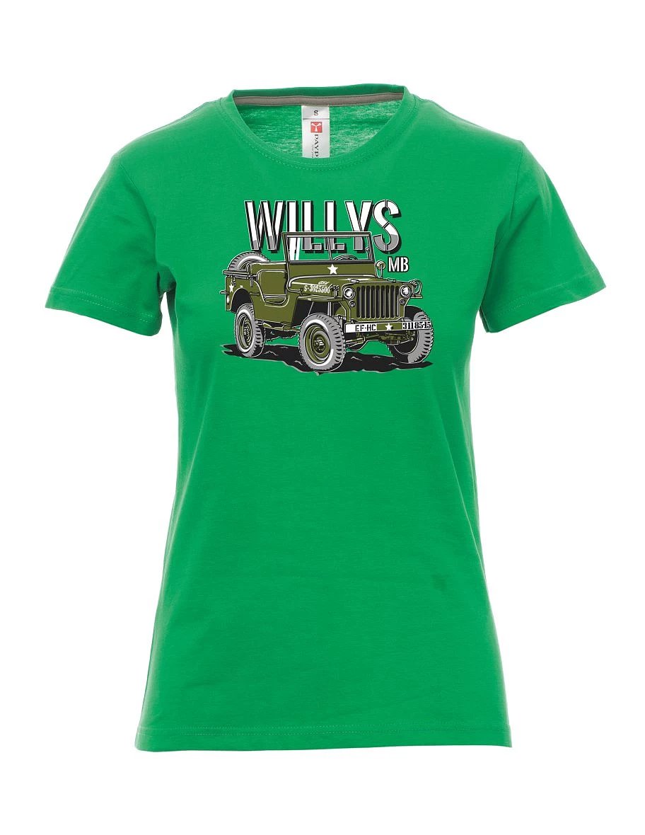 Damski t-shirt zielony Willys MB
