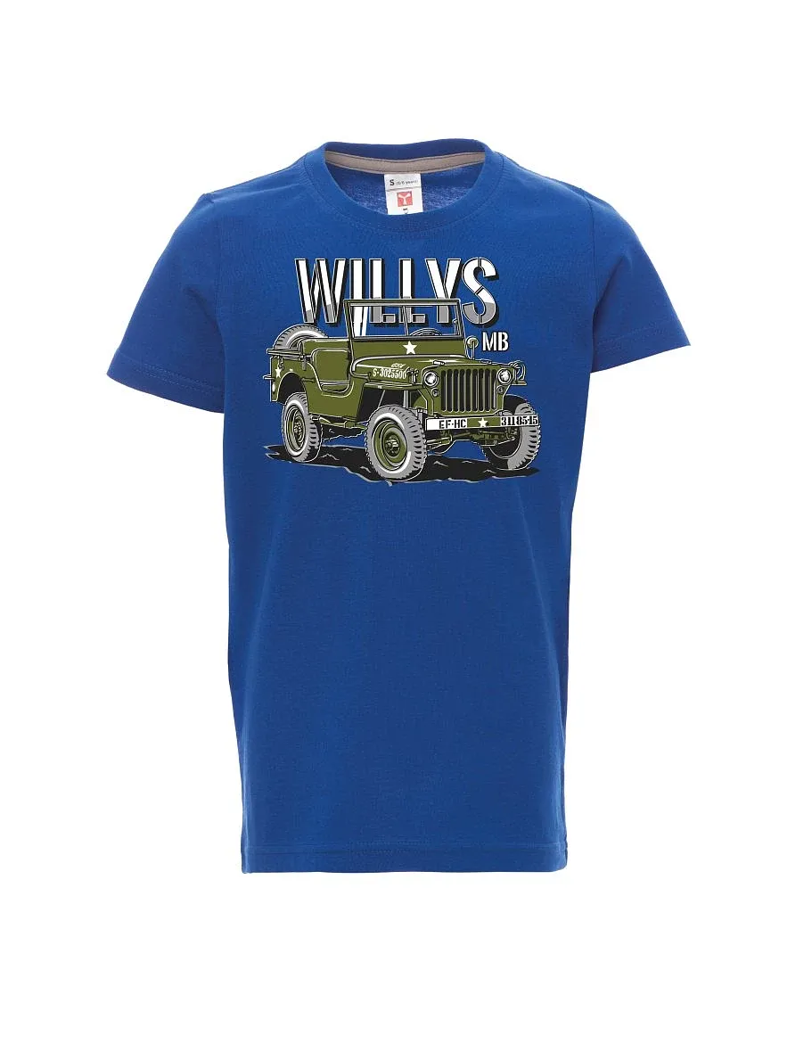 Dziecięcy t-shirt niebieski Willys MB