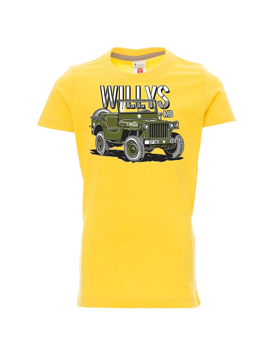 Dziecięcy t-shirt żółty Willys MB