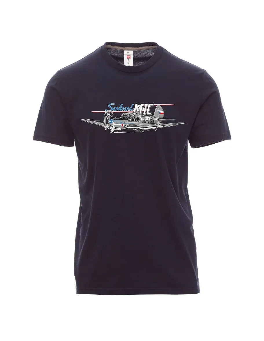 Męski t-shirt marynarka wojenna Samolot Sokół