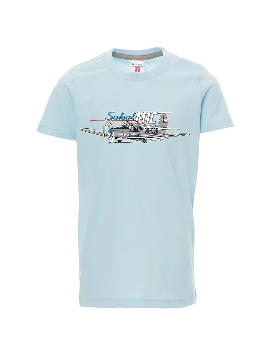Dziecięcy t-shirt niebieski Samolot Sokół