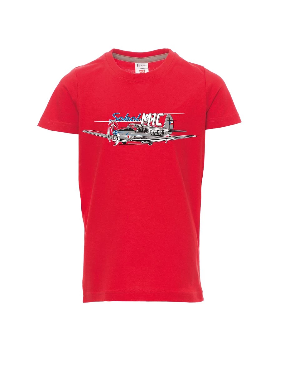 Dziecięcy t-shirt czerwony Samolot Sokół