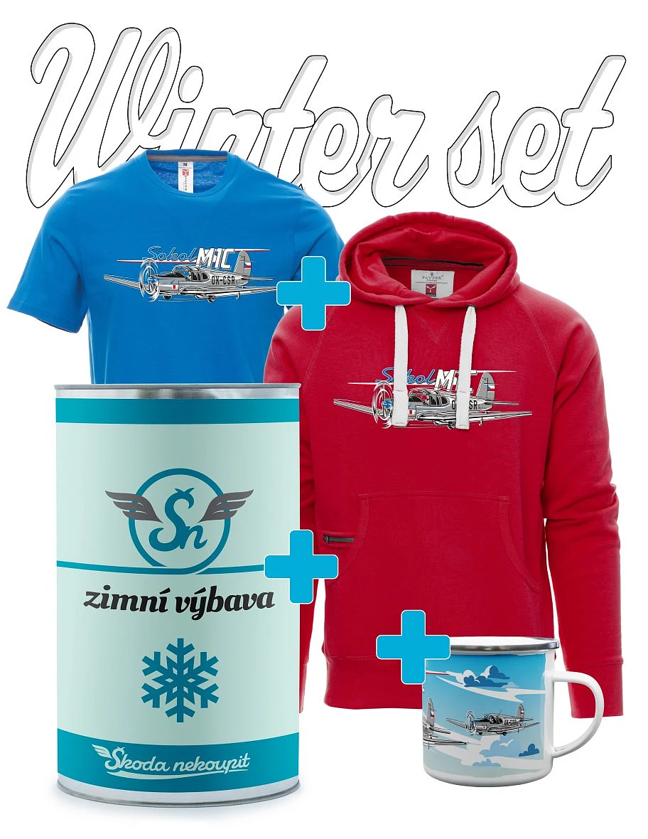 Zimowy zestaw prezentowy Samolot Sokół