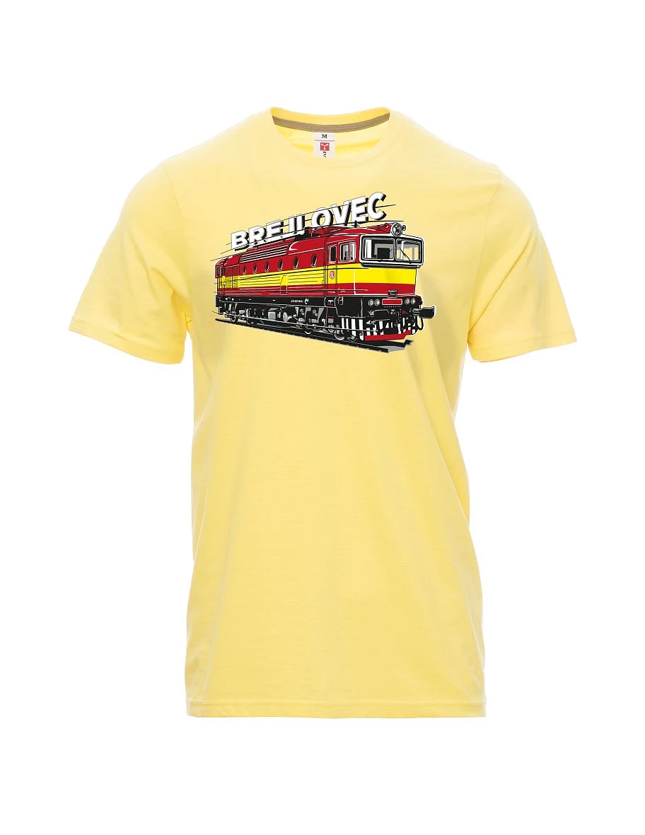 Męski t-shirt jasny zółty Lokomotywa 753
