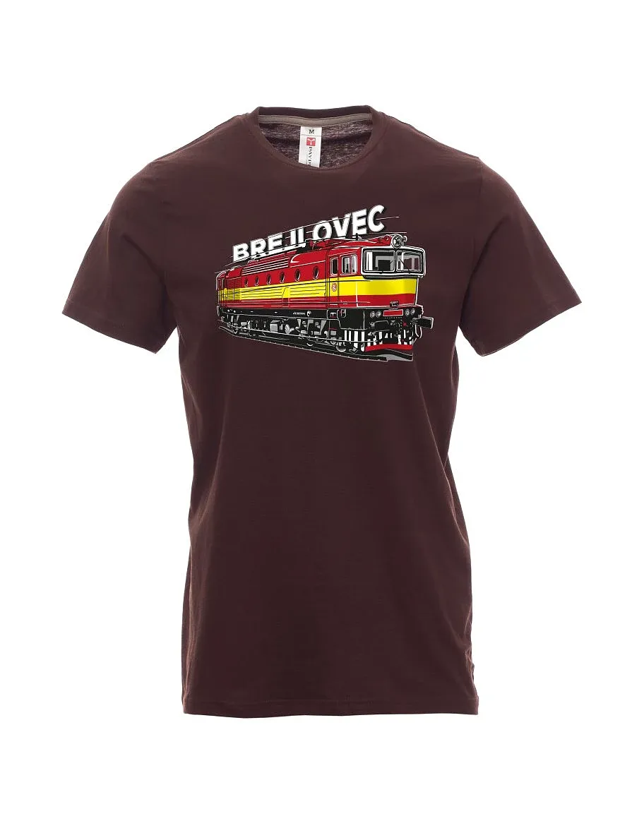 Męski t-shirt ciemny brąz Lokomotywa 753