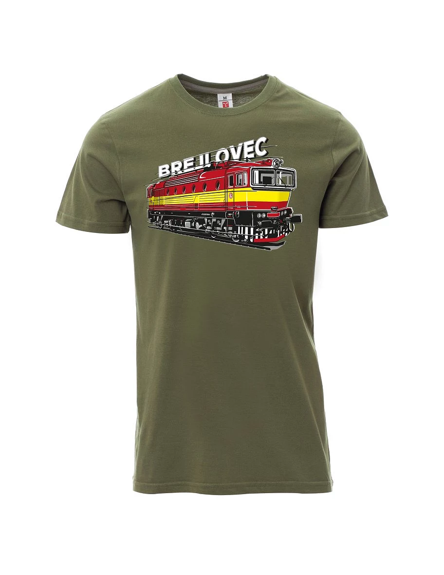 Męski t-shirt khaki Lokomotywa 753