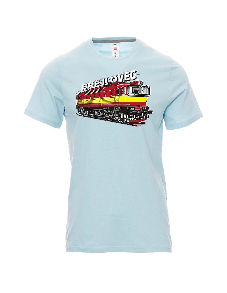 Męski t-shirt jasno niebieski Lokomotywa 753