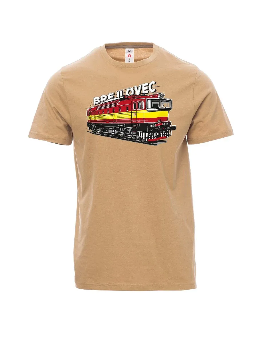 Męski t-shirt brązowy Lokomotywa 753