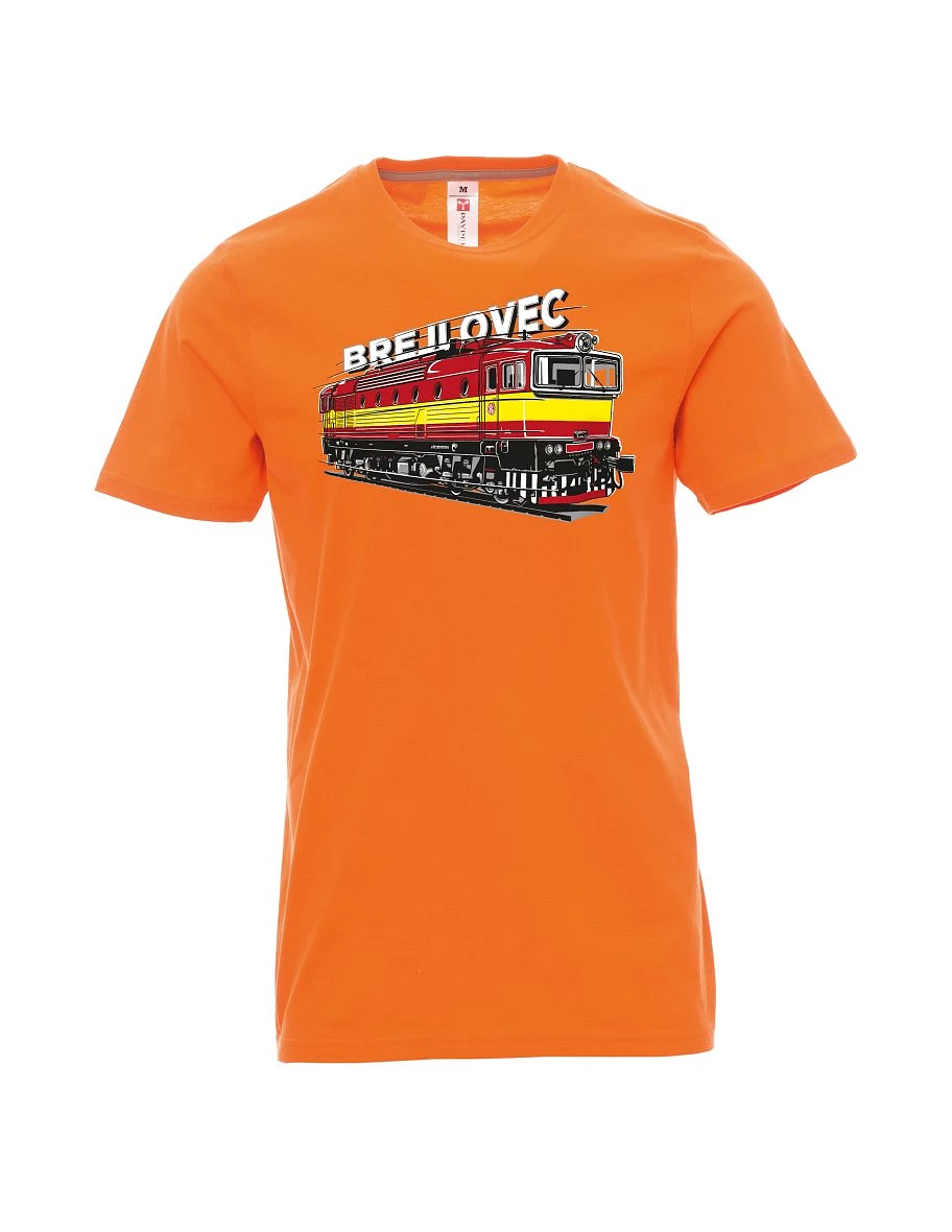 Męski t-shirt pomarańczowy Lokomotywa 753