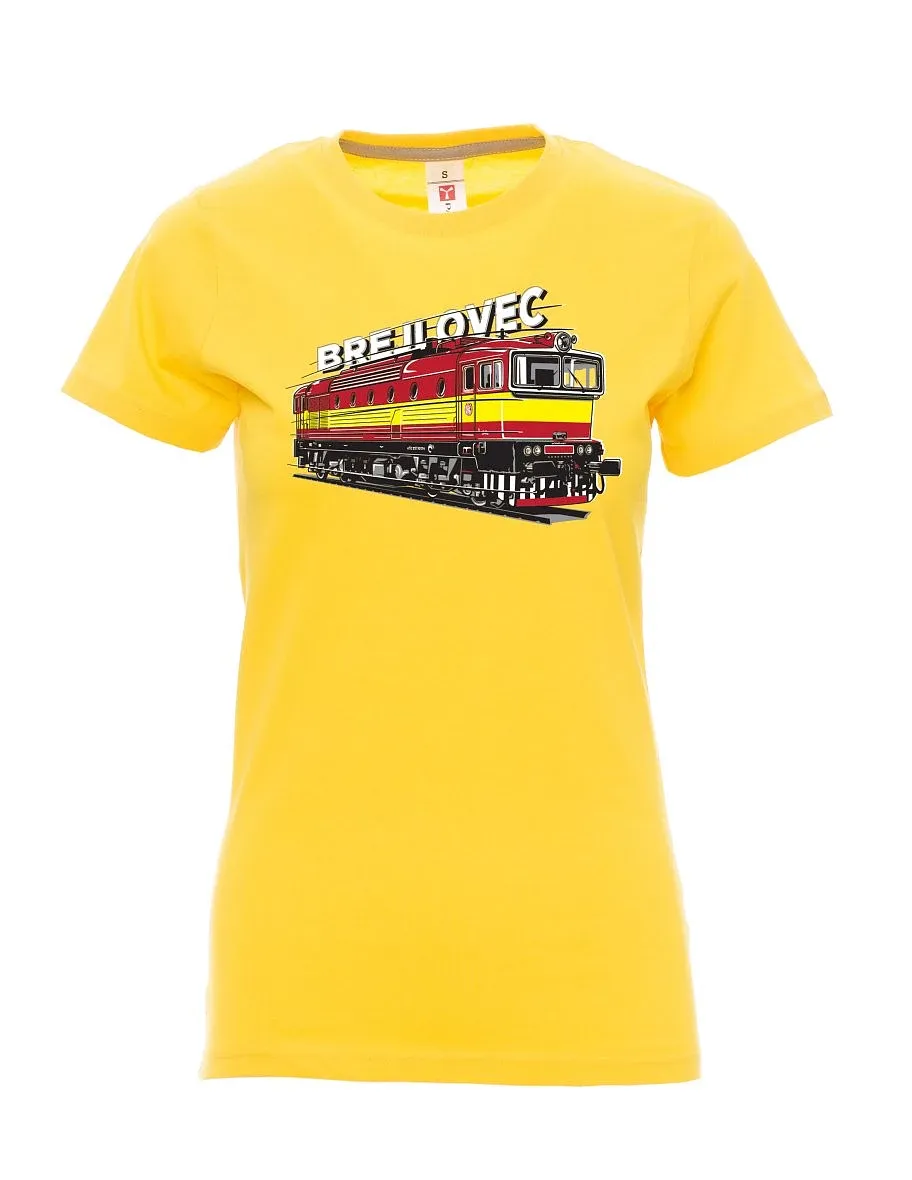 Damski t-shirt żółty Lokomotywa 753
