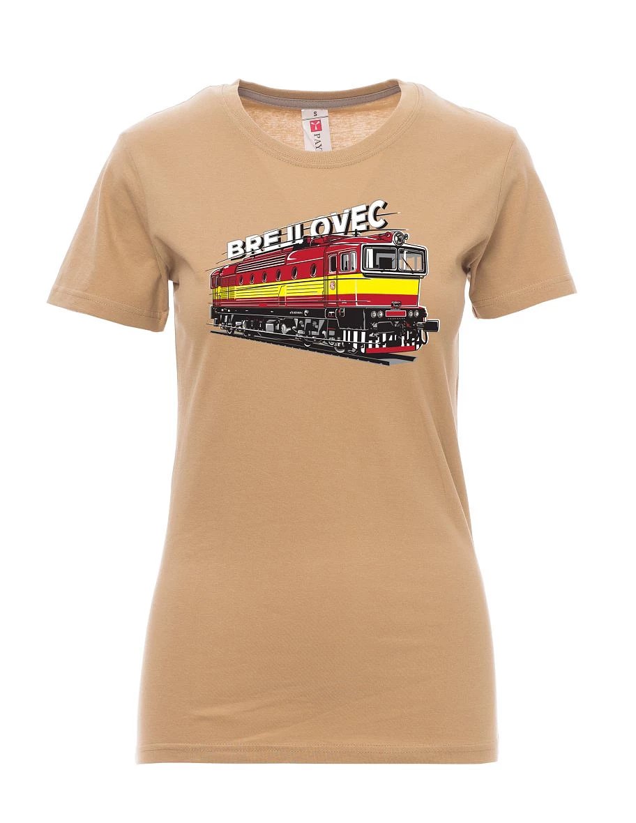 Damski t-shirt brązowy Lokomotywa 753