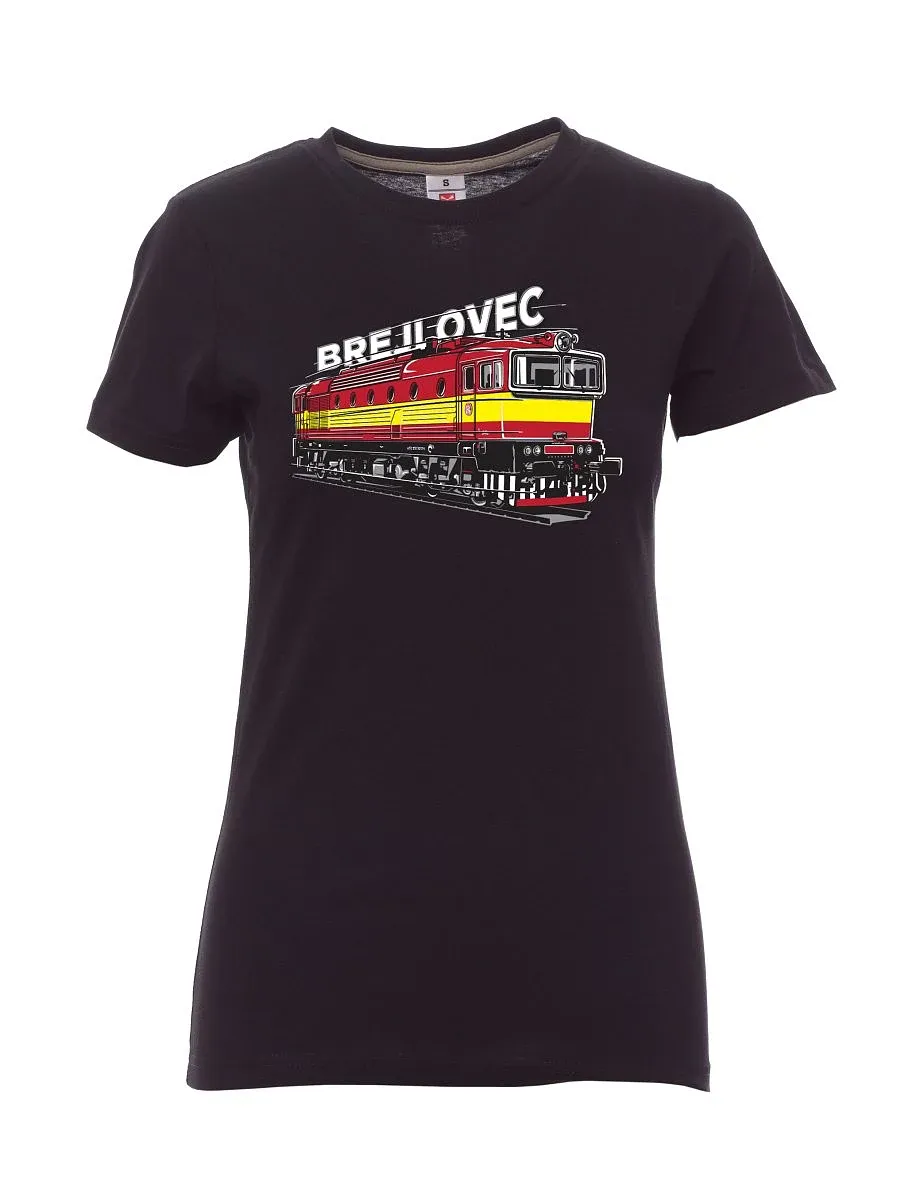 Damski t-shirt czarny Lokomotywa 753