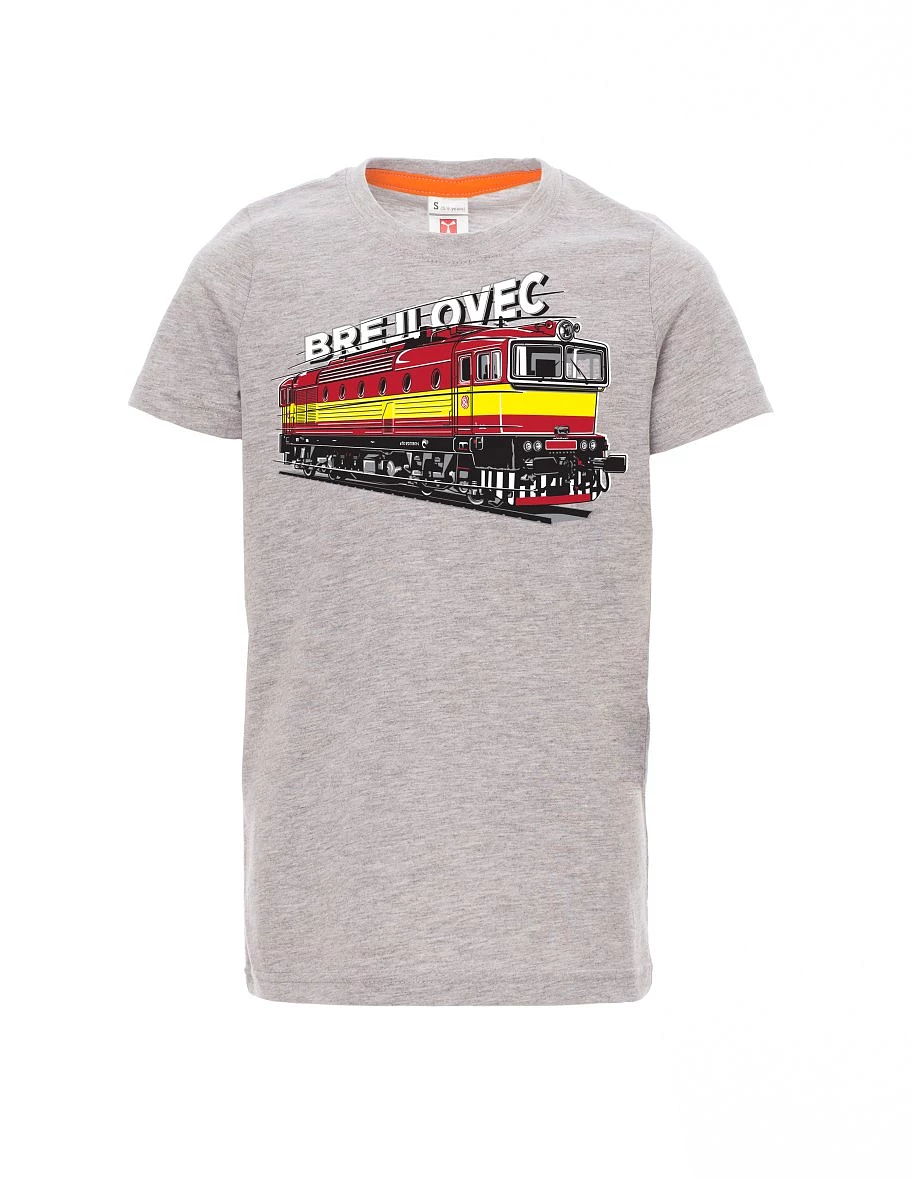 Dziecięcy t-shirt szary melange Lokomotywa 753
