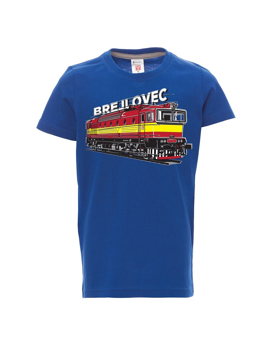 Dziecięcy t-shirt niebieski Lokomotywa 753
