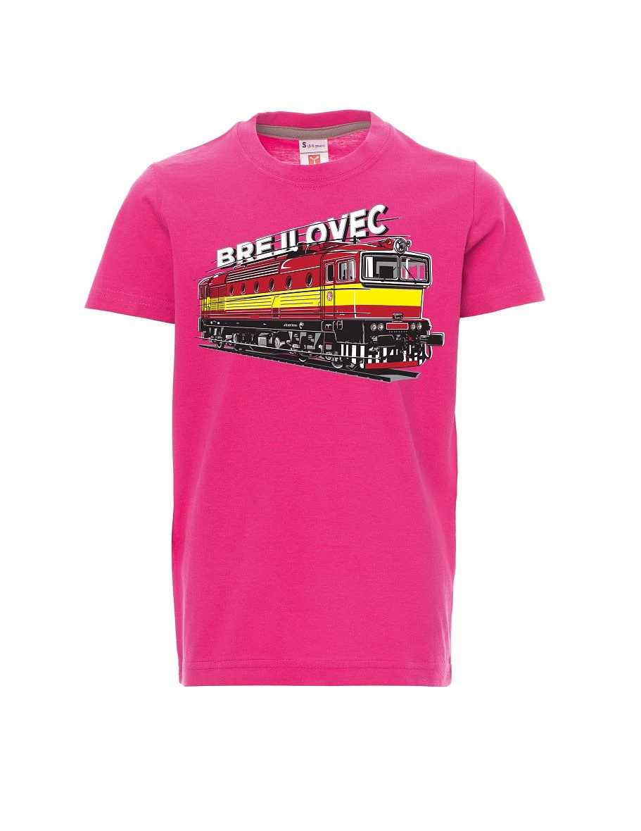Dziecięcy t-shirt różowy Lokomotywa 753