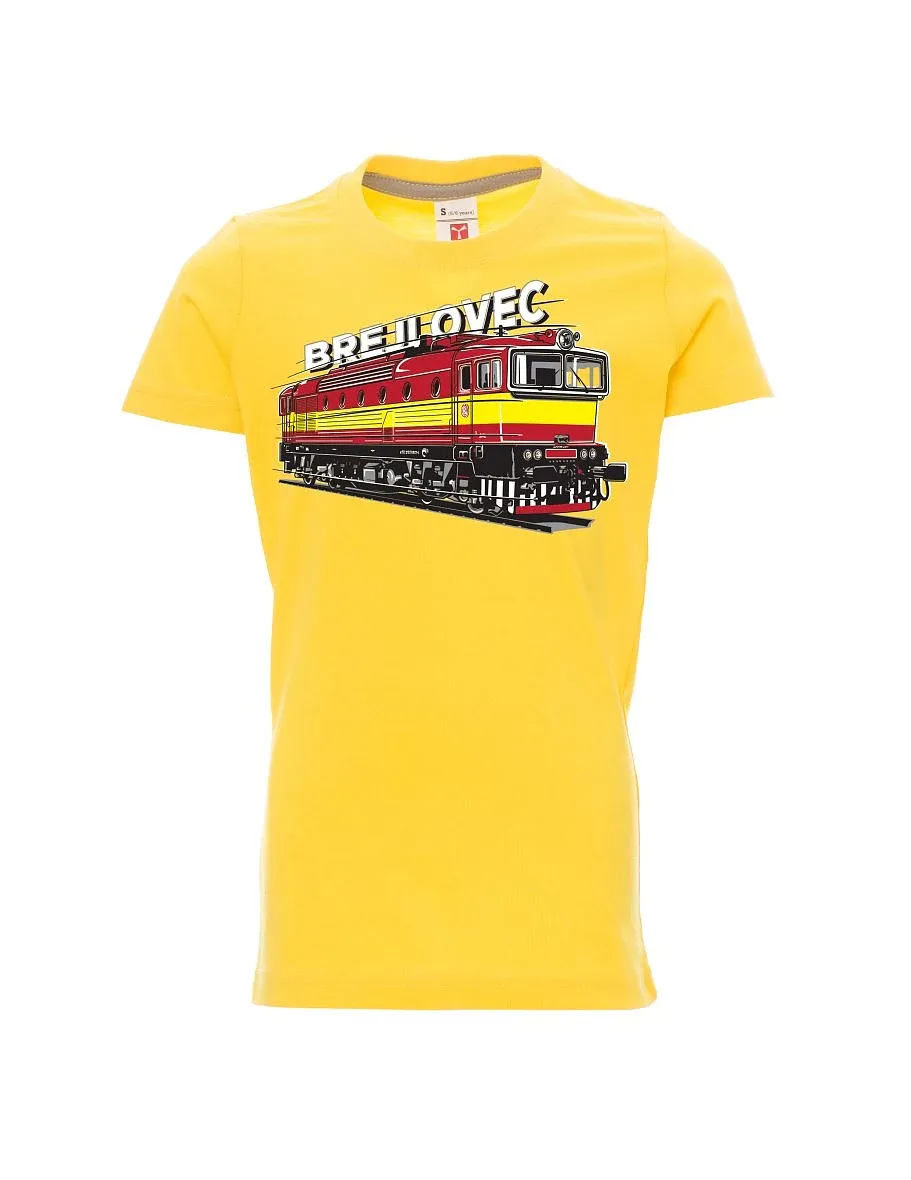Dziecięcy t-shirt żółty Lokomotywa 753