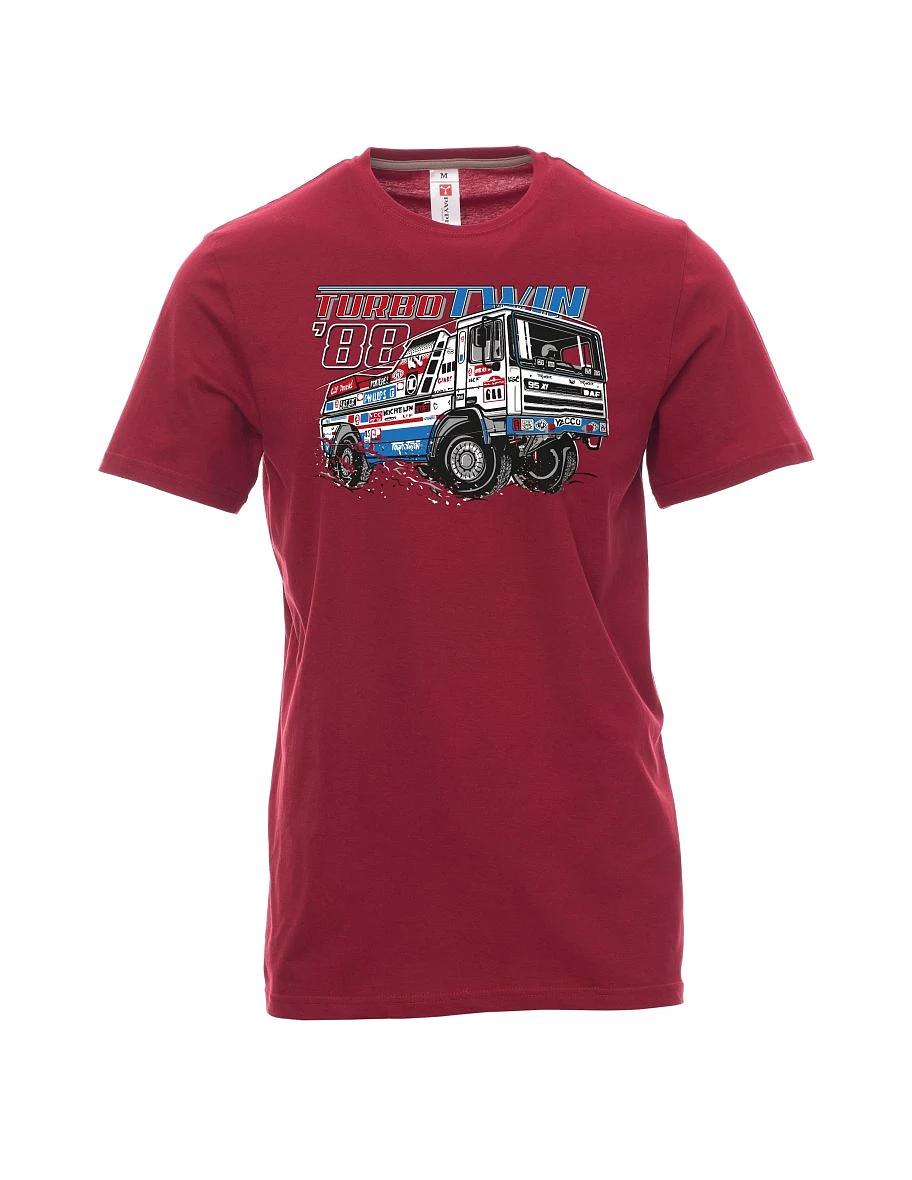 Męski t-shirt czerwony Turbo Twin z Dakaru 1988