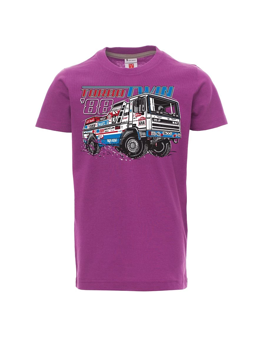 Dziecięcy t-shirt purpurowy TurboTwin z Dakaru 1988