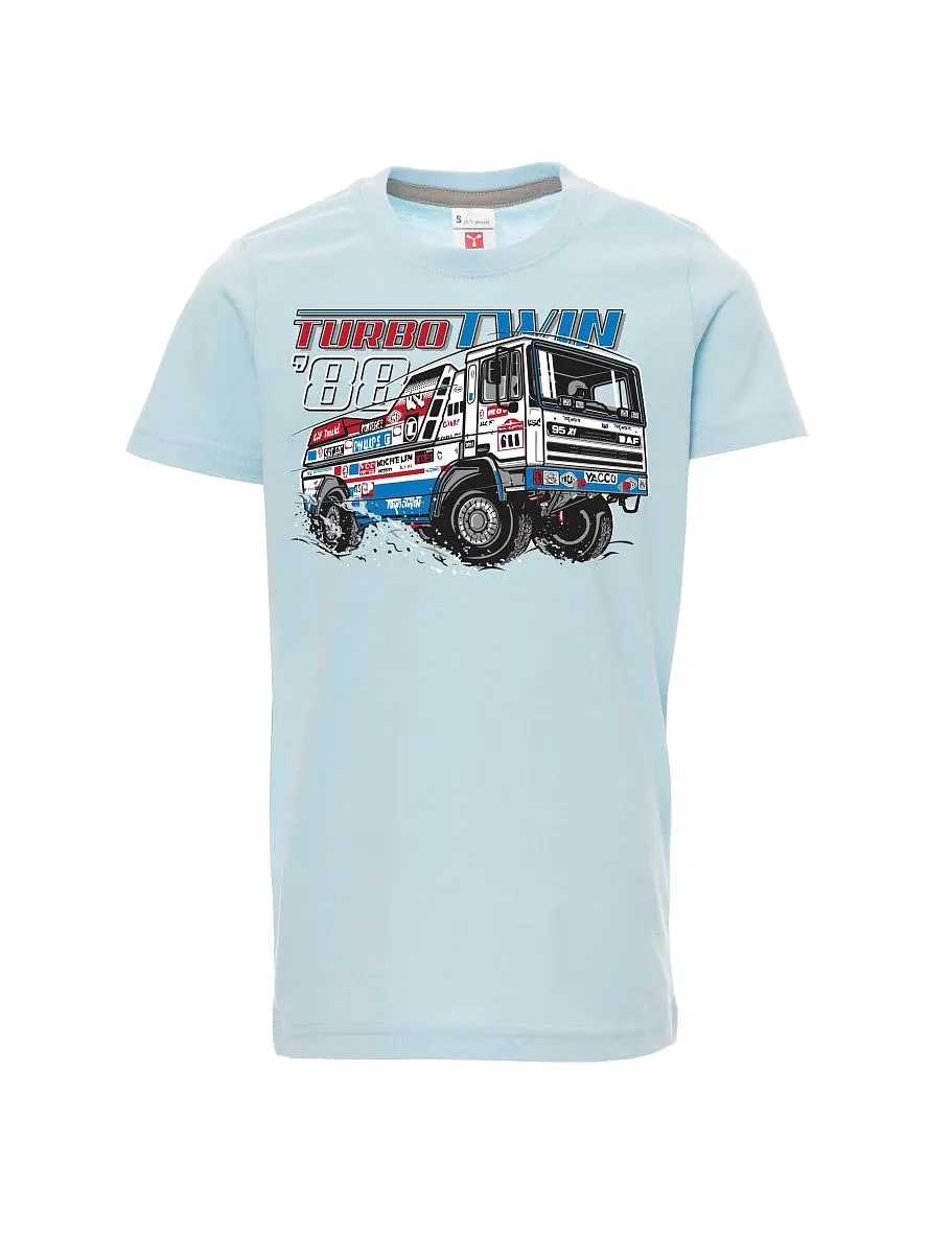 Dziecięcy t-shirt niebieski TurboTwin z Dakaru 1988