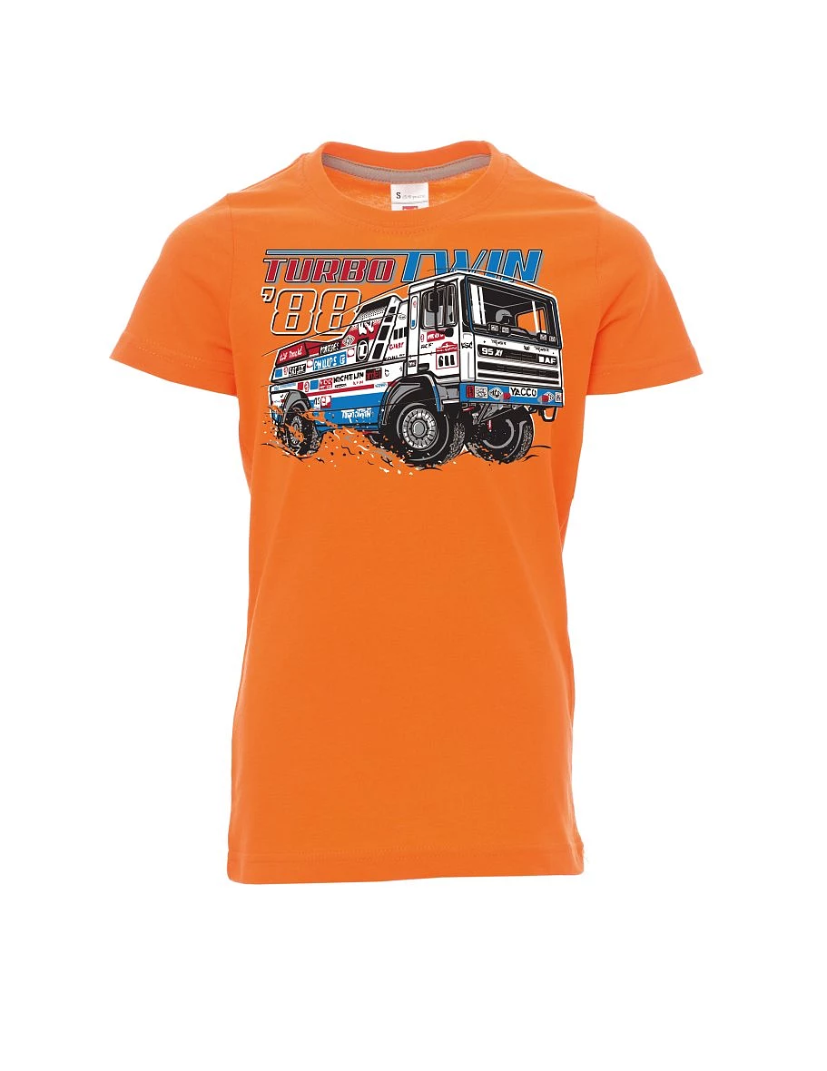 Dziecięcy t-shirt pomarańczowy TurboTwin z Dakaru 1988