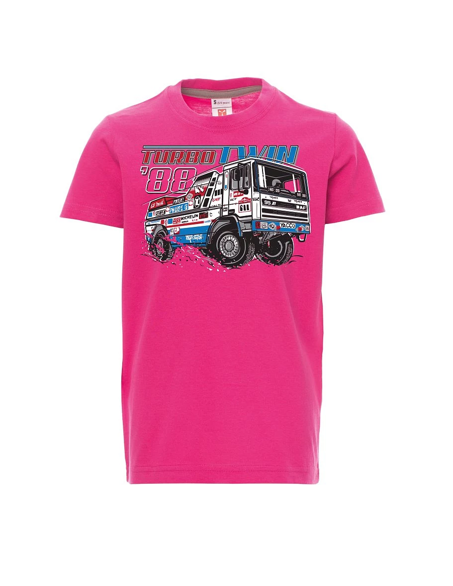 Dziecięcy t-shirt różowy TurboTwin z Dakaru 1988
