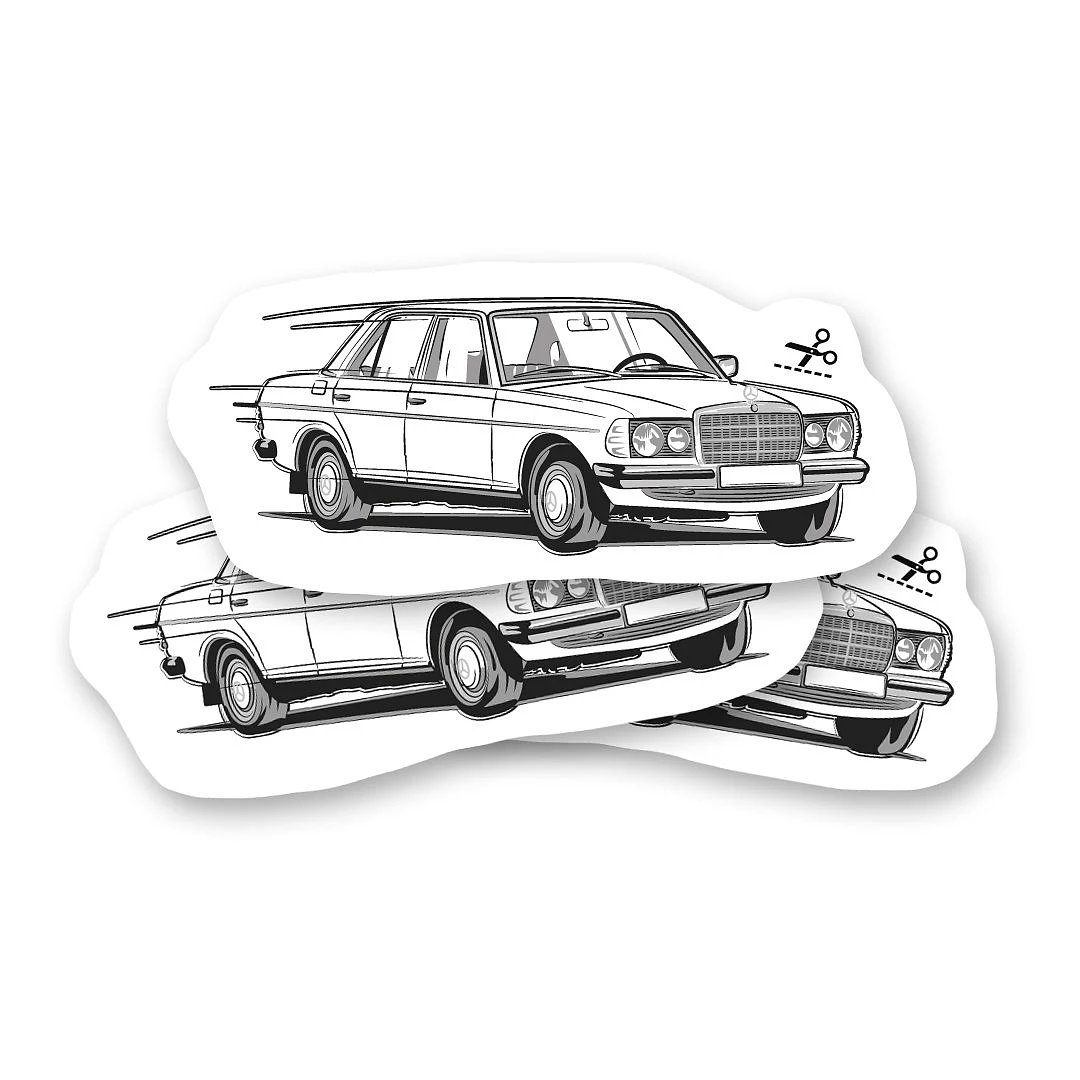 Tymczasowy tatuaż z weteranem Mercedes W123