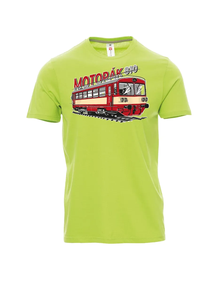 Męski t-shirt jasno zielony Pociąg motorowy 810