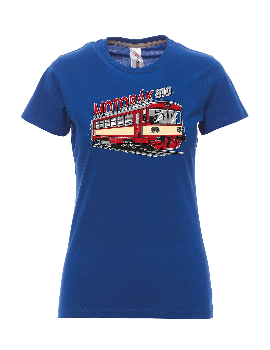 Damski t-shirt królewski niebieski Pociąg motorowy 810
